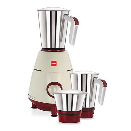 Cello Grind N Mix 800-3 Jar Mixer Grinder, 500W Maroon