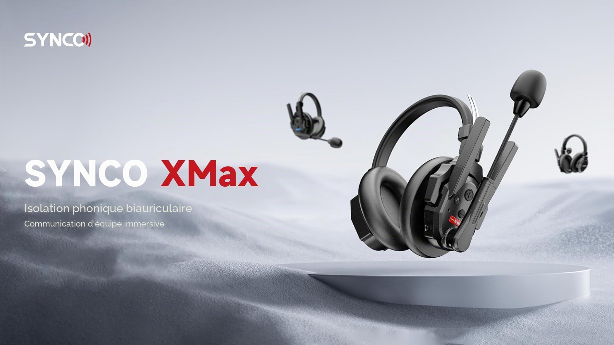 SYNCO XTALK Xmax2 Système de communication sans fil 2,4 GHz 500 m Dual-Ear Team Communication Casque de communication pour Live Show Stage Performance Movie Shoot