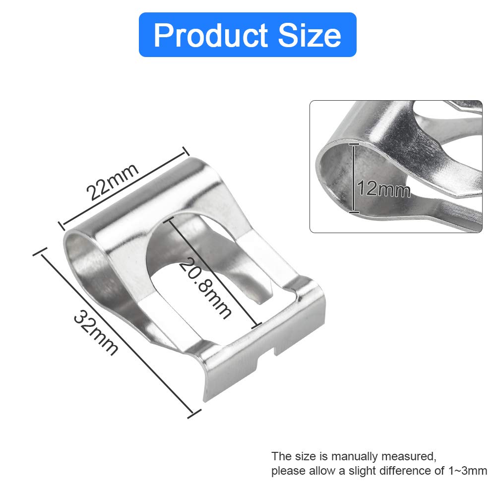 KBNIAN 6 Pezzi Clip Tergicristallo Punto Clip di Ricambio per Giunto Motorino Tergicristalli kit Riparazione Tergicristallo Punto kit di Riparazione del Collegamento del Tergicristallo (Argento)