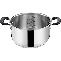 Lagostina Pratica Pentola Alta 2 Maniglie per Induzione, Grigio