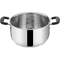 Lagostina Pratica Pentola Alta 2 Maniglie per Induzione, Grigio, 20 cm, Acciaio 18, 10