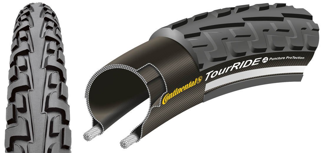 Continental Unisex Adult Ride Tour Reflex Tyre - Black, Size 700 x 28 — image 1