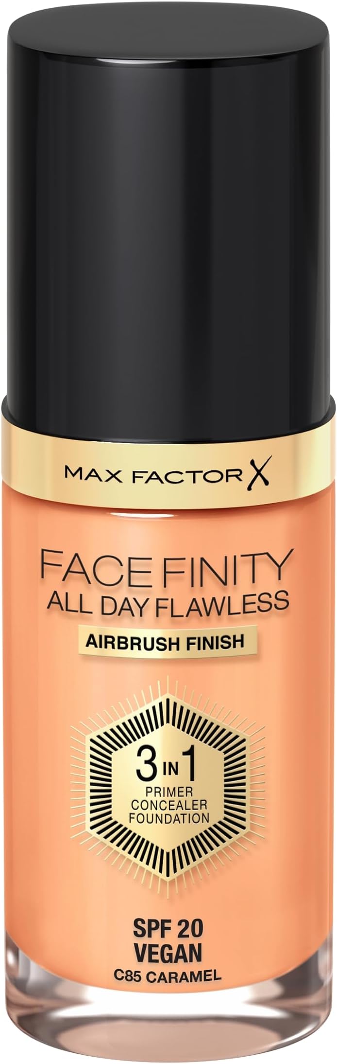 Facefinity All Day Flawless 3 In 1 Spf 20 Face Foundation - 85 Caramel, 30 Ml