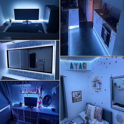 Fita De LED 5M Com Controle Remoto Ajuste Brilho Efeitos 3 Pilhas AA Branco Quente Ou Branco Frio (B
