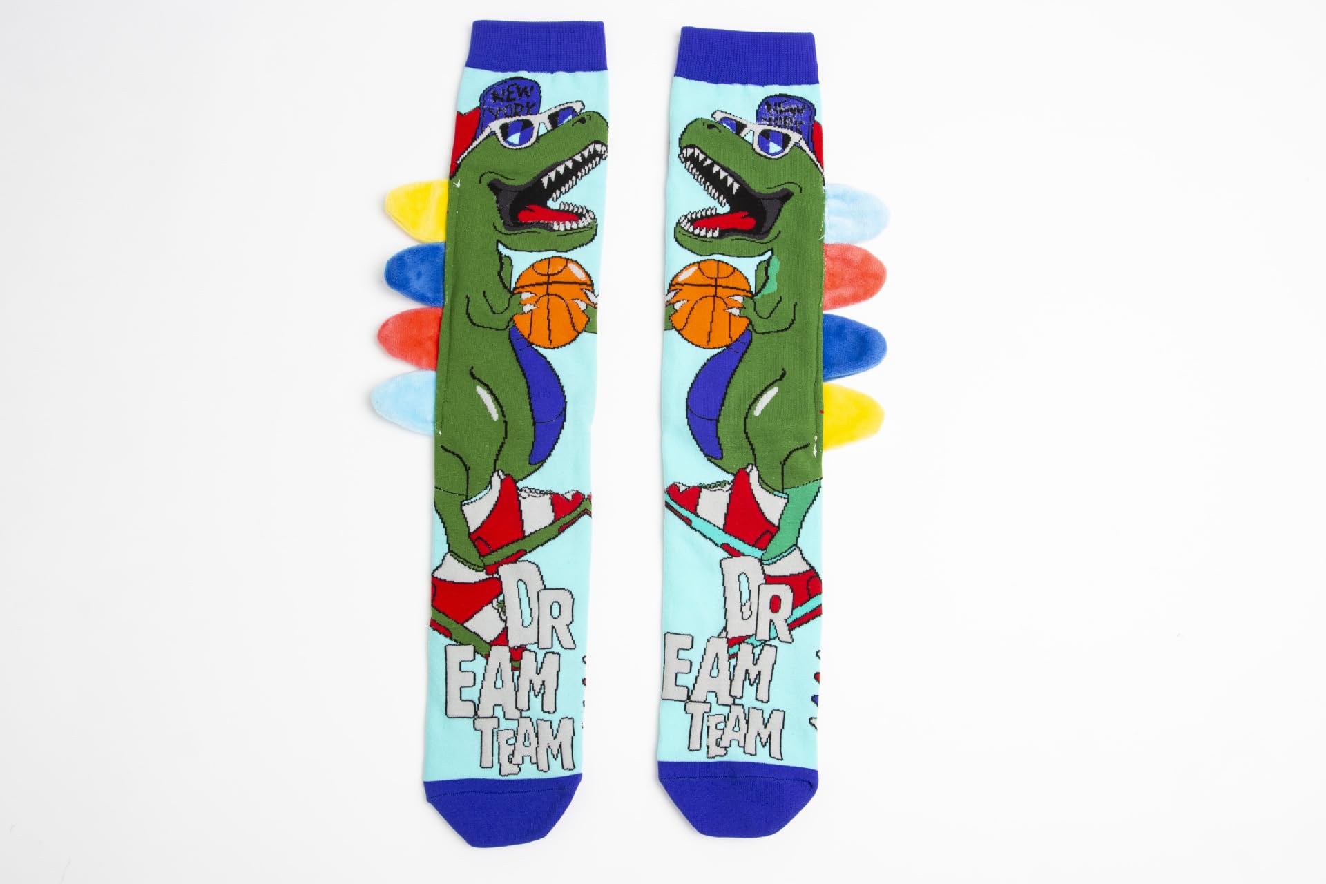 SAMVARDHAN Dinosaur Socks, Coolest knee-High Dinosaurs Socks With Plush Spikes, Animal-theme,Soft Cotton,Sweat-Absorb,Comfortable,For Kids - Image 6 thumbnail