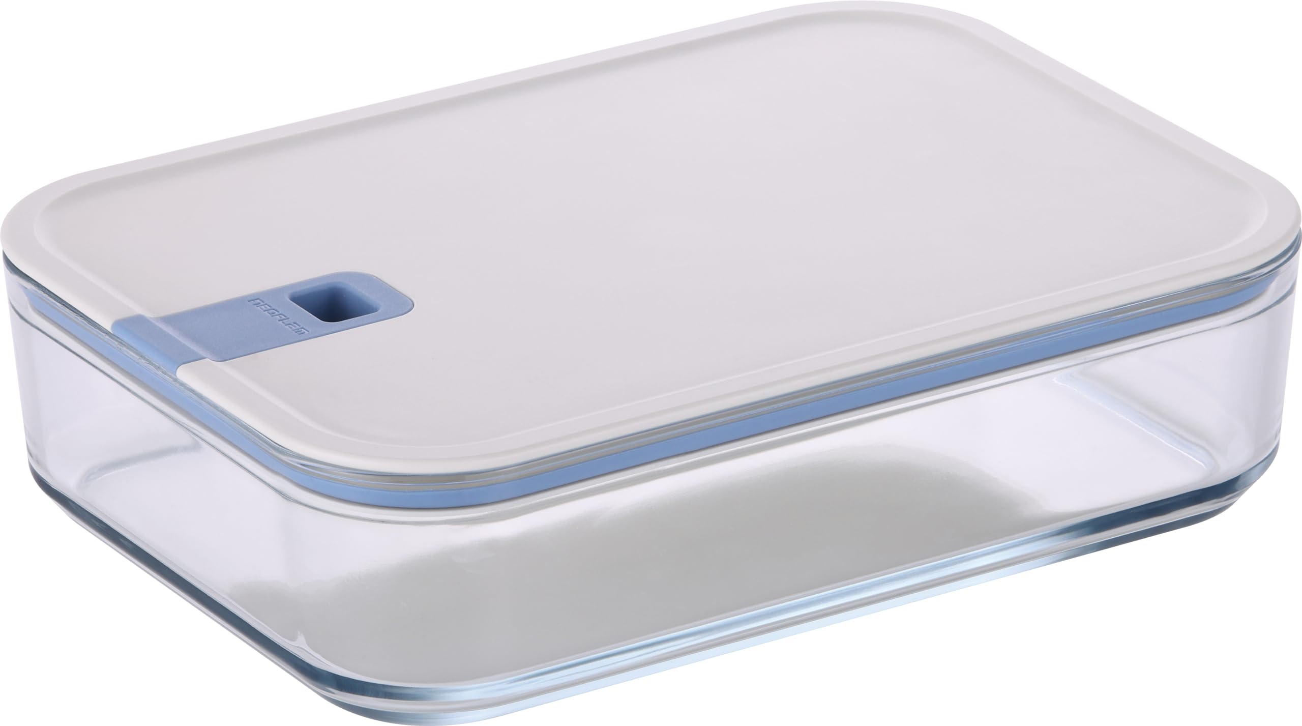 Perfect Seal Rectangle Glass Storage Container 2300ml, Airtight Food Container With Lid, Kitchen Storage Organizer, Lunch Box, Meal Prep Container Set Microwave, Oven Safe (PS-GR-230)