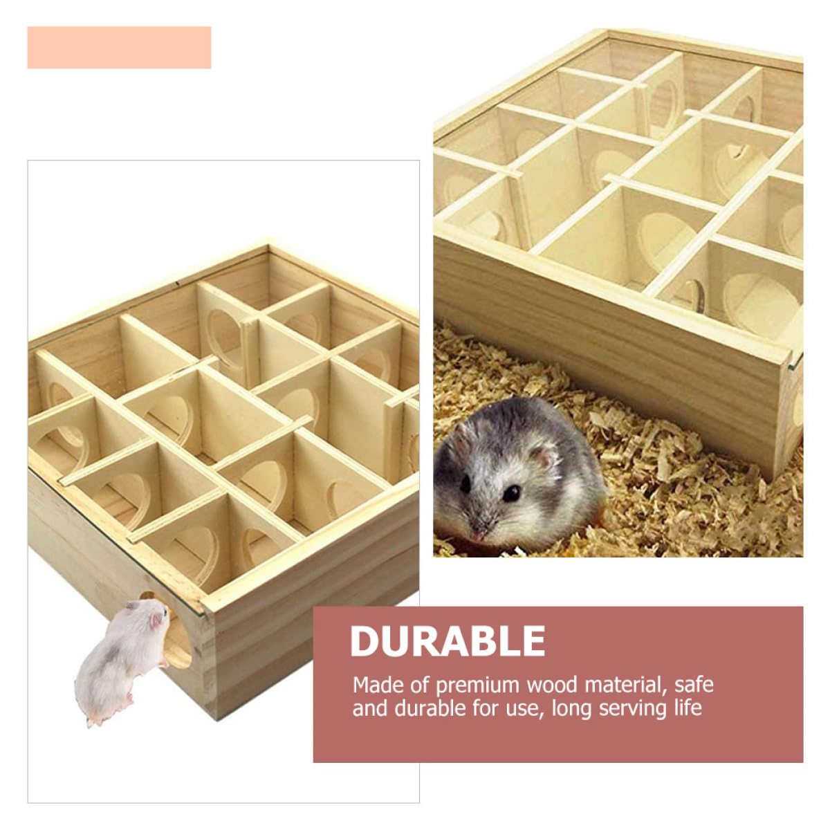 YARNOW Mauslabyrinth für Hamster und Ratten, Khakifarben