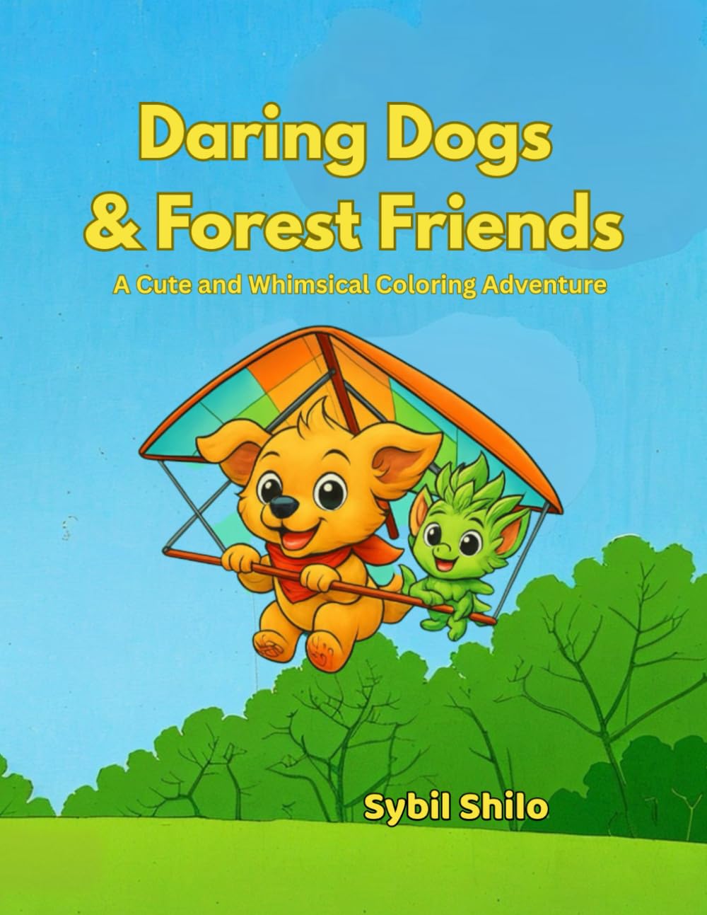 Daring Dogs and Forest Friends: A Cute and Whimsical Coloring Adventure