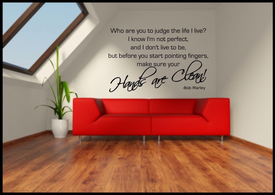 Bob Marley Quote Wall Stencil Bedroom Room Decal Mural Transfer Art Sticker WSD408, Burgundy Gloss, Approx 60cm x 40cm - Image 4