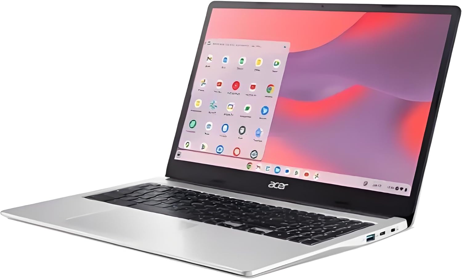 ACER Chromebook 315 15.6" HD Laptop Intel Pentium N6000 4GB LPDDR4X 128GB eMMC with Protective Sleeve - Silver