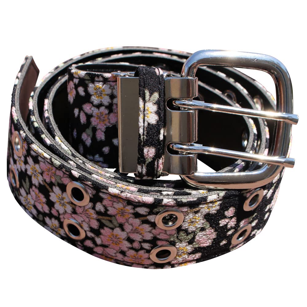 Amazon | 和柄 ベルト 和柄ベルト 和柄ちりめんベルト【B23-4】【桜