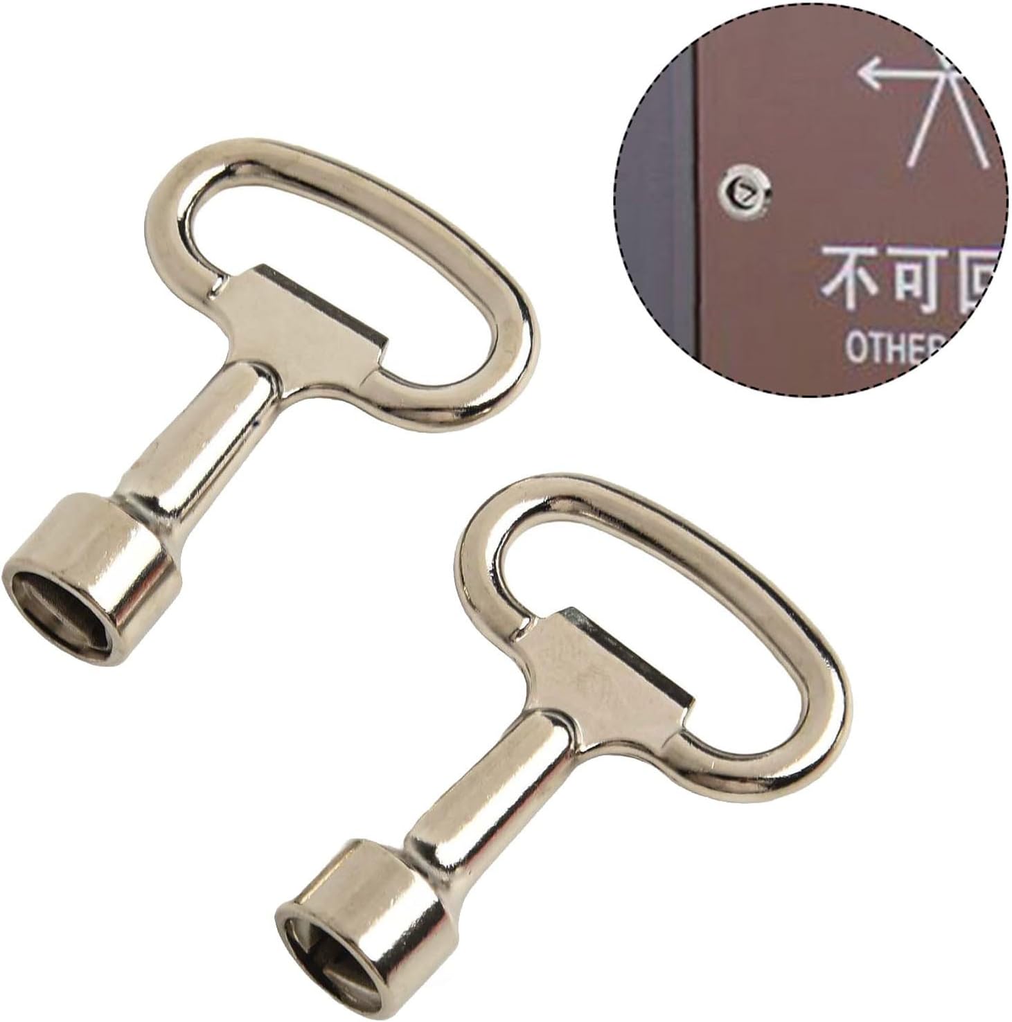 Steel Triangle Key Gas, & Meter Boxes – 5cm Utility Meter Lock Tool, 2-Pack, Compatible with Standard UK Domestic Meter Cupboards