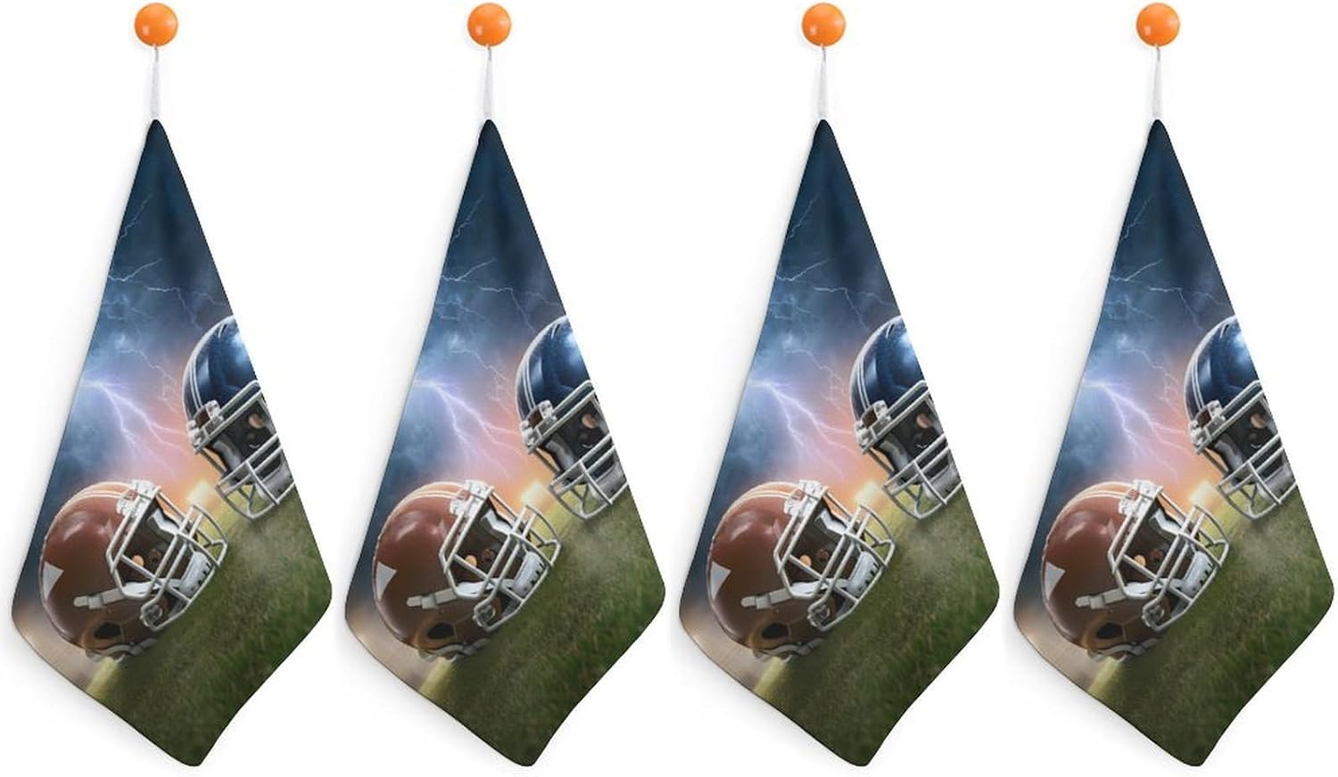 Football Sports Ball Hand Towels for Bathroom Handkerchief | Absorbent,with Hanging Loop,Kitchen Towels,for Home Hotel,Soft