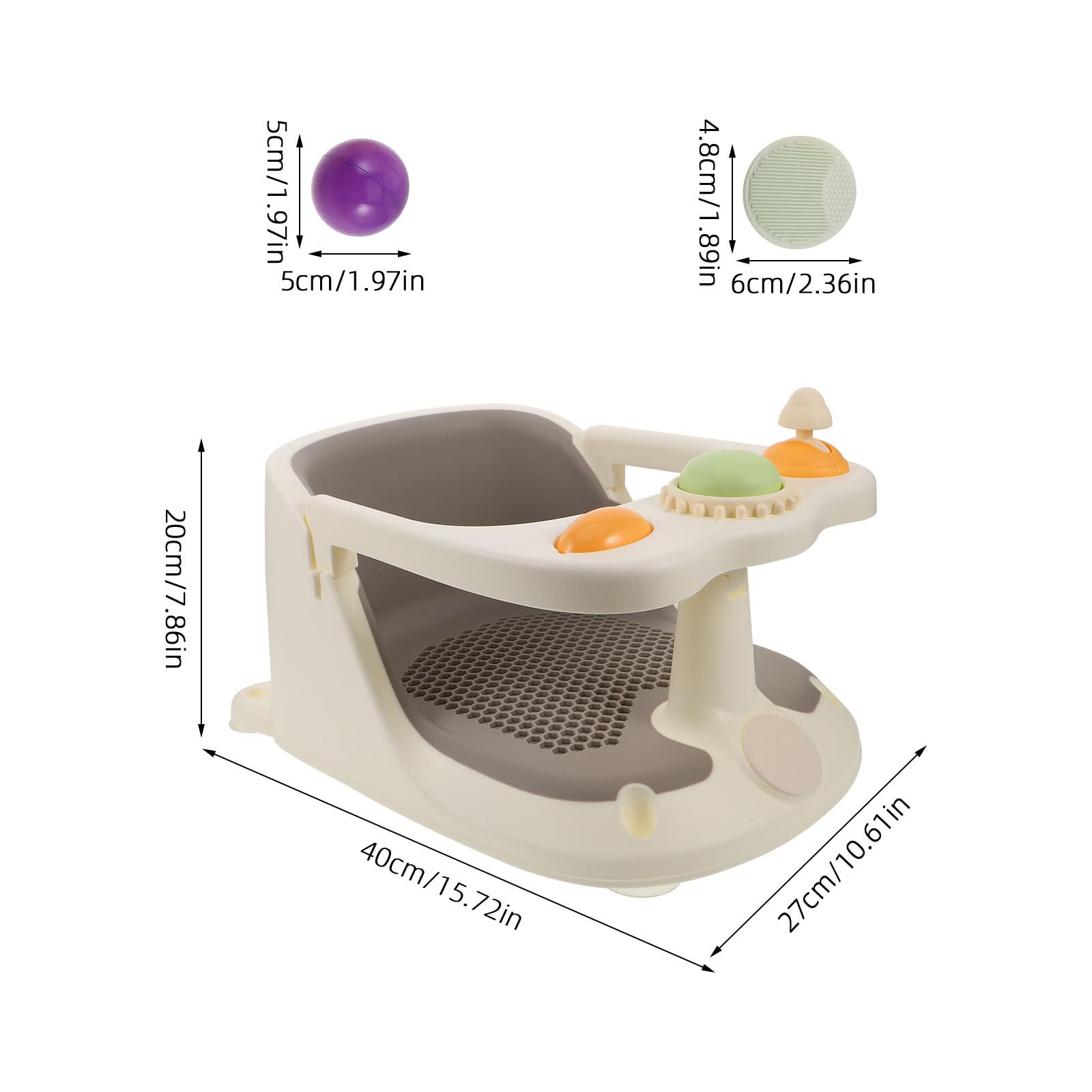 Silla de Baño para Bebés Antideslizante con Soporte Cómodo