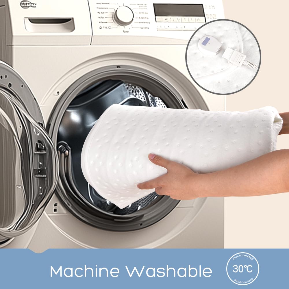 Couverture chauffante Couverture électrique Coussin chauffant 150 * 80cm Coussin de matelas thermique Table de massage Chauffe-corps Chauffe-lit 3 niveaux de chaleur Sous-couverture chaude