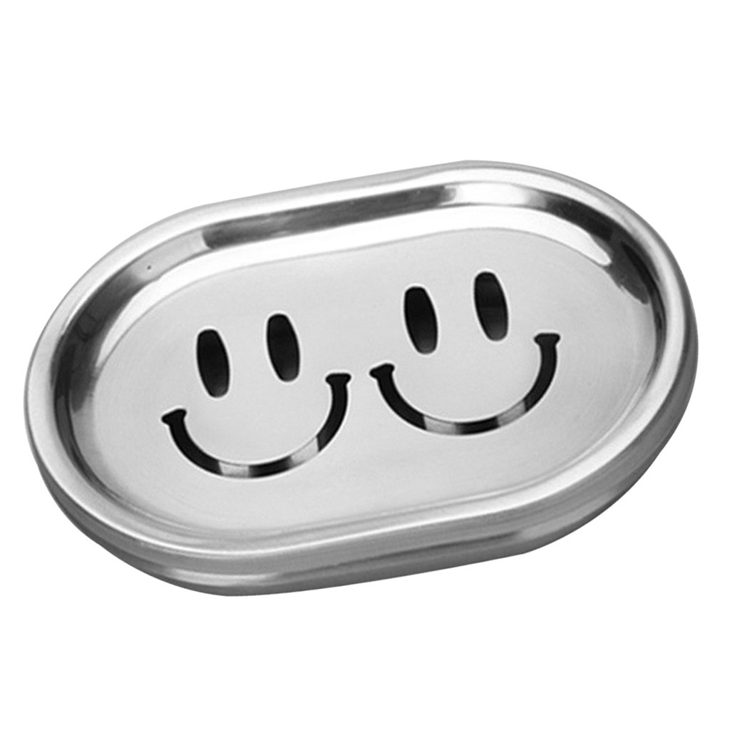 Rare Stainless Steel Water Draining Soap Dish Case Holder Drainer Stand