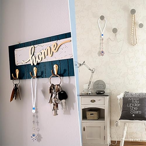 Miniatura 5 de WEBEEDY Adorno colgante de coche de mal de ojo de la suerte Hamsa colgante a mano para espejo retrovisor, dijes de buena suerte, accesorios para