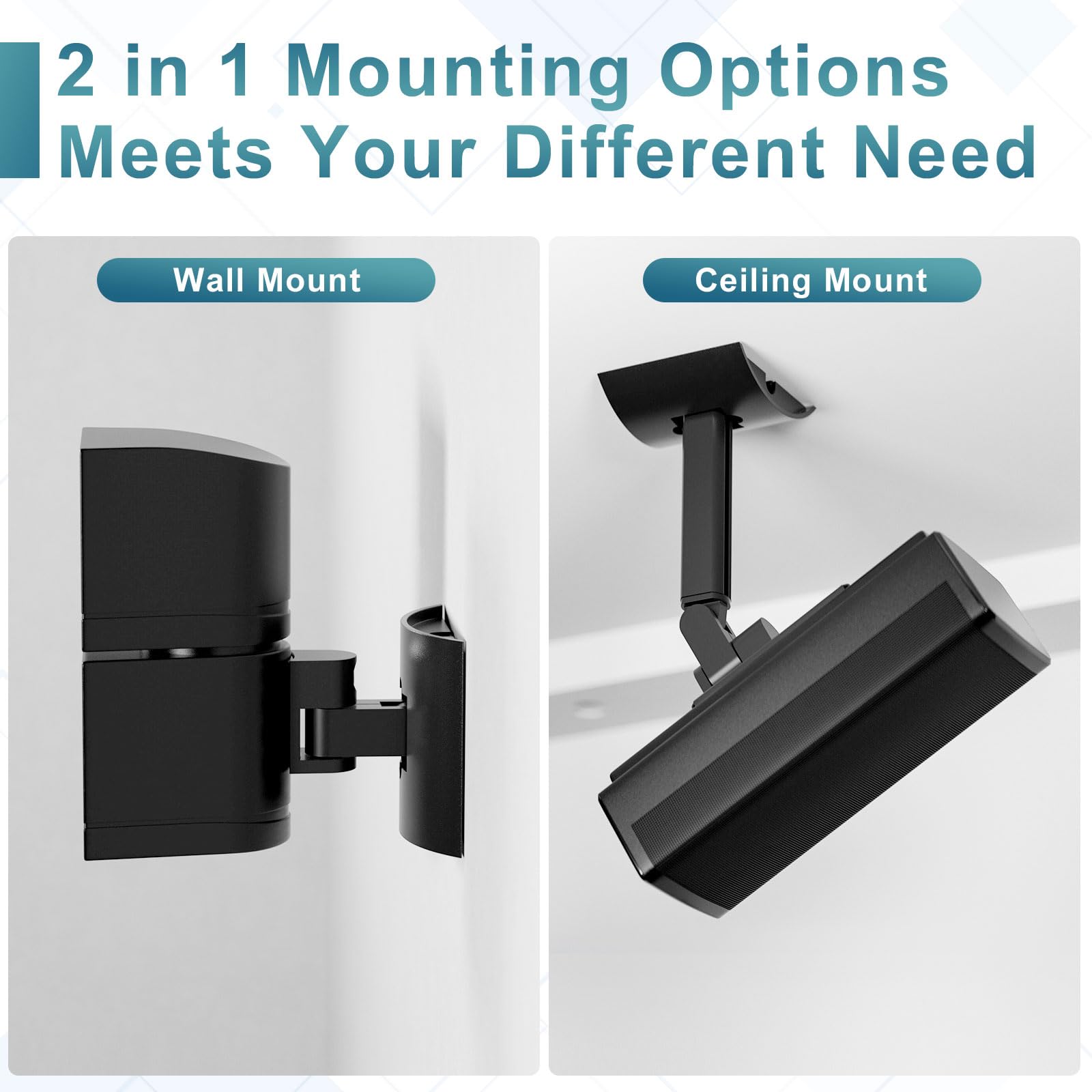 Supporto Cubo Bose Coppia Staffe Parete Nere Per Altoparlanti Cubo Bose Lifestyle - Montaggio Semplice E Sicuro Bose Quietcomfort Se - Foto 11