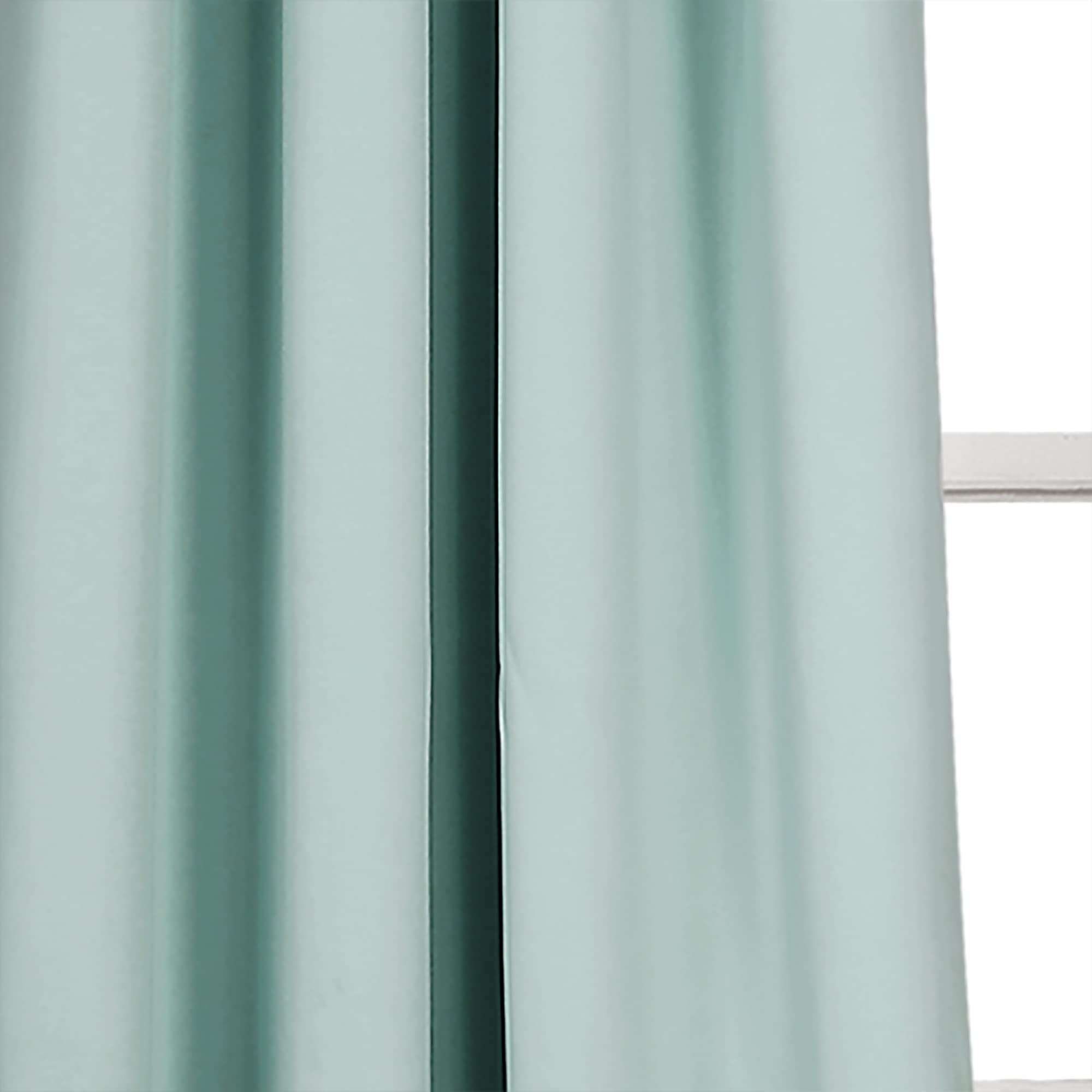 Lush Decor Blue Insulated Blackout Eyelet Curtains 52" x 108" - Image 3