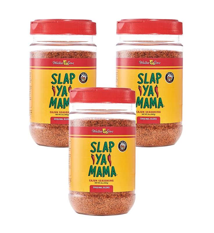 Slap Ya Mama Original Blend Cajun Seasoning - 32 oz, Pack of 3, All Natural, MSG Free, Kosher - Authentic Louisiana Flavor