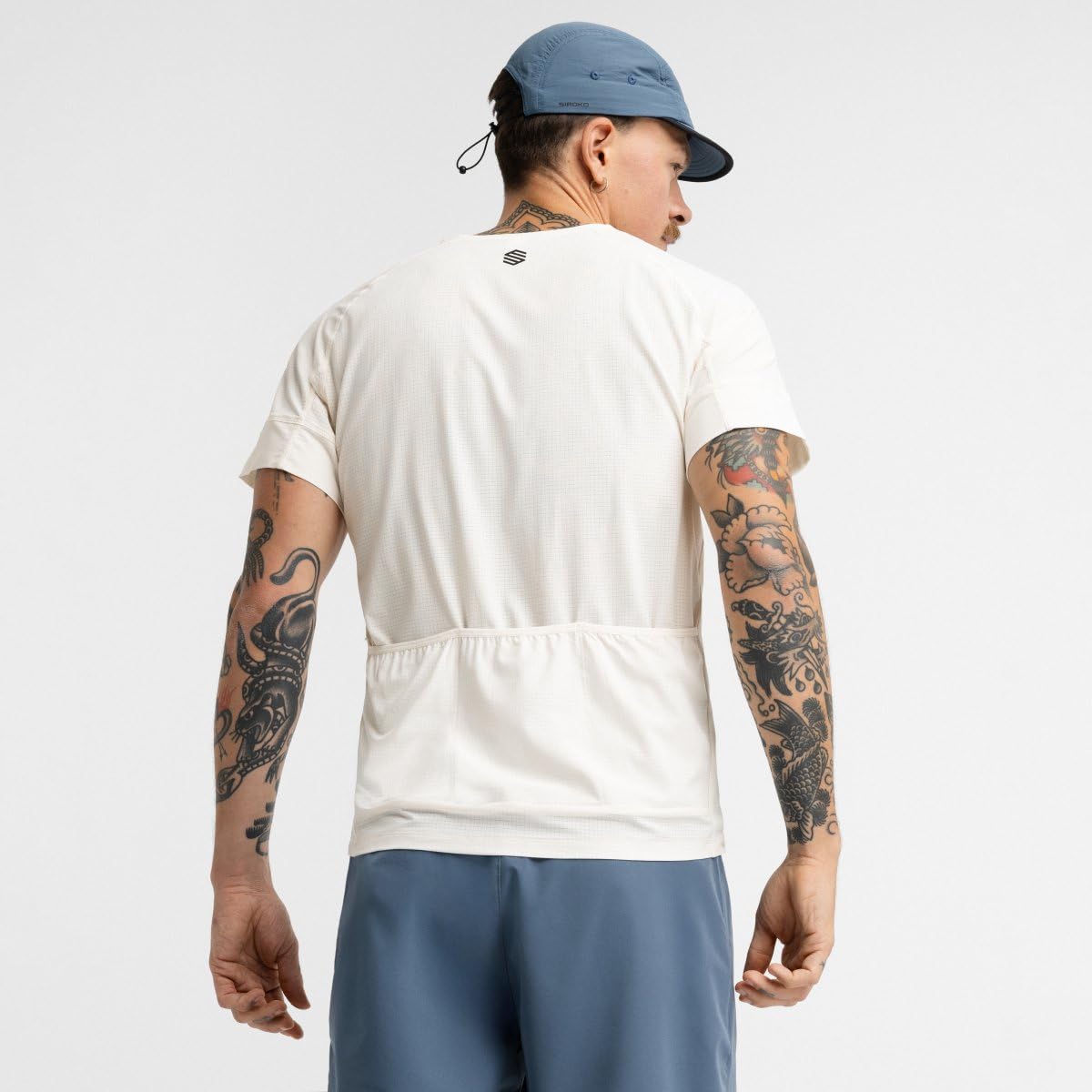 SIROKO Camiseta técnica Manga Corta cicloturismo Ciclismo Pilgrim Sand Beige