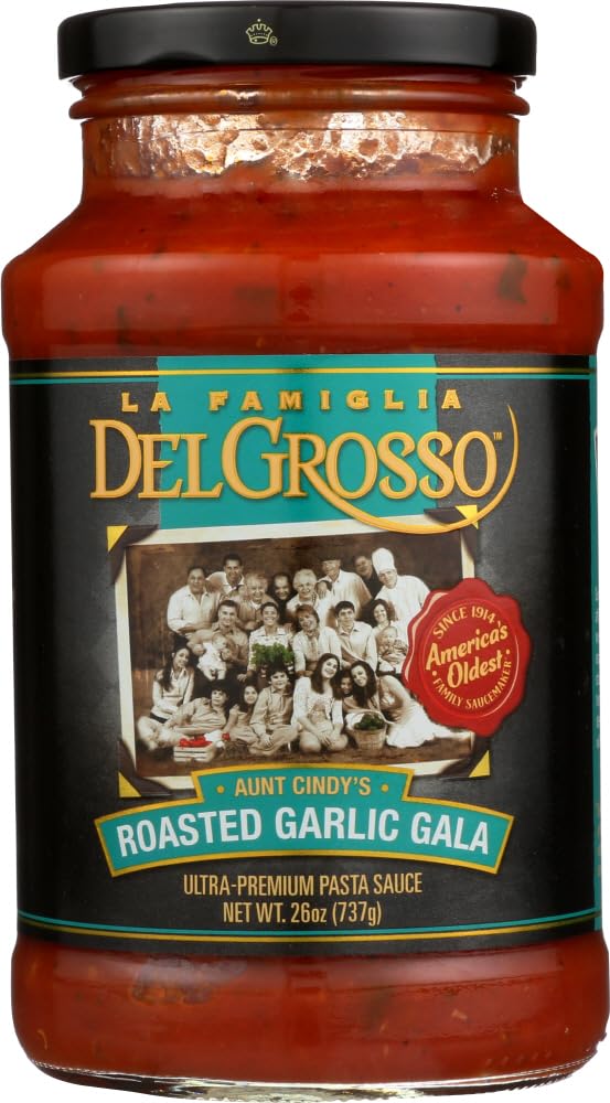 La Famiglia Del Grosso Roasted Garlic Gala Pasta Sauce, 26 Ounce - 6 per case.6
