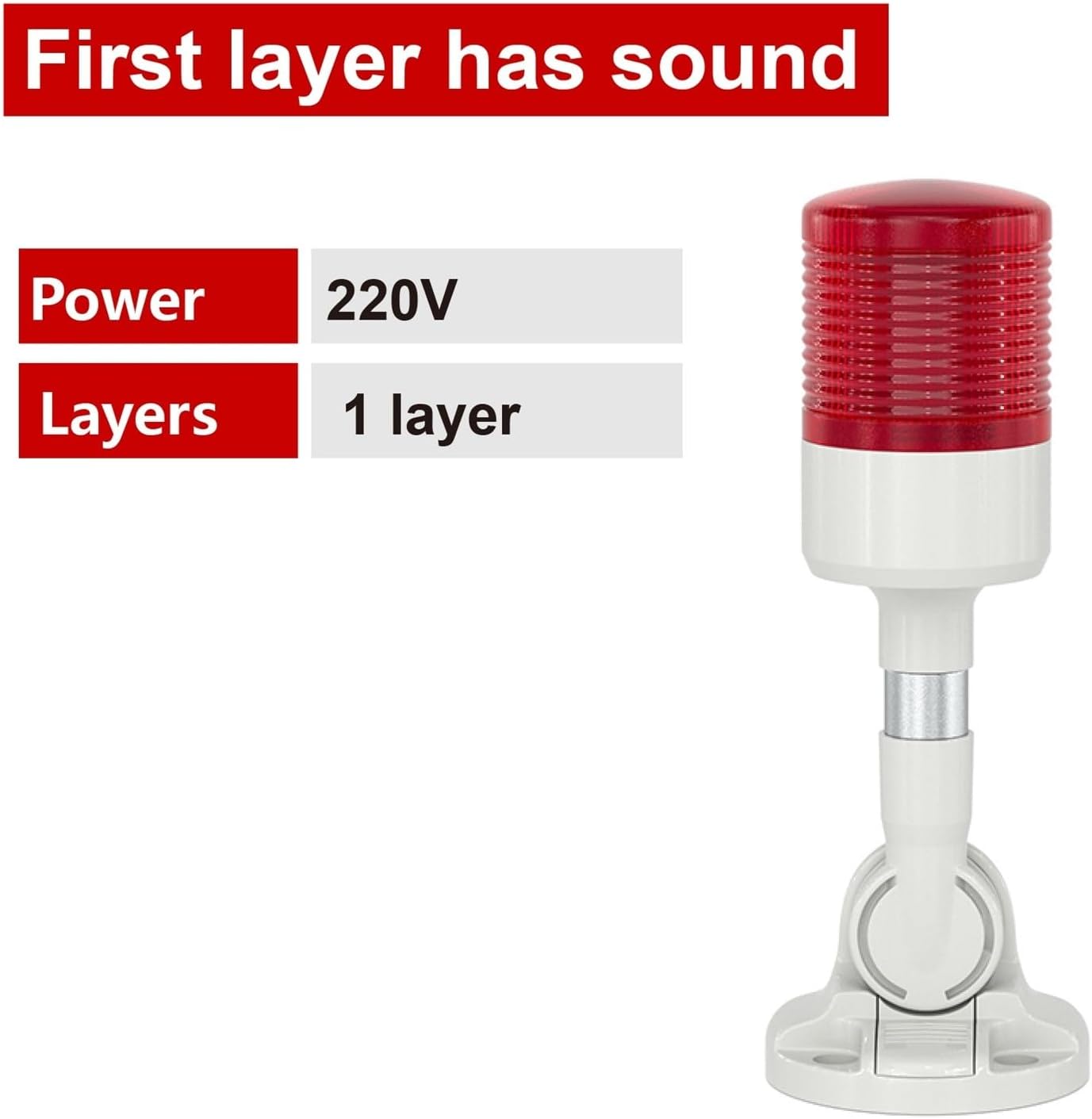 Stack Light LED Signal Tower Multi-Layer Warning Light 3 Color Industrial Machine 12V 24V 220V