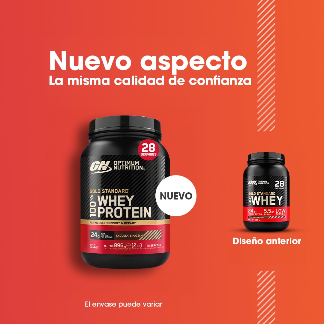 Optimum Nutrition Gold Standard 100% Whey Proteína en Polvo, 896g