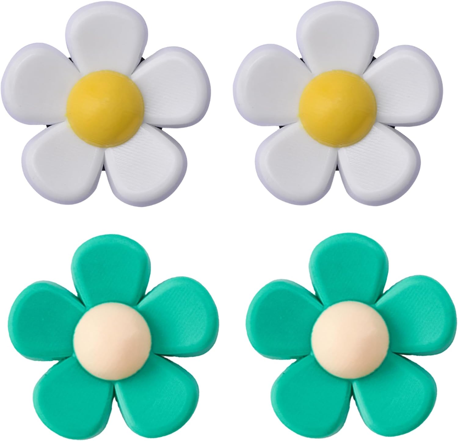 Resin Flower Shoe Charms — Daisy Smile Paw Clogs Decoration Gift
