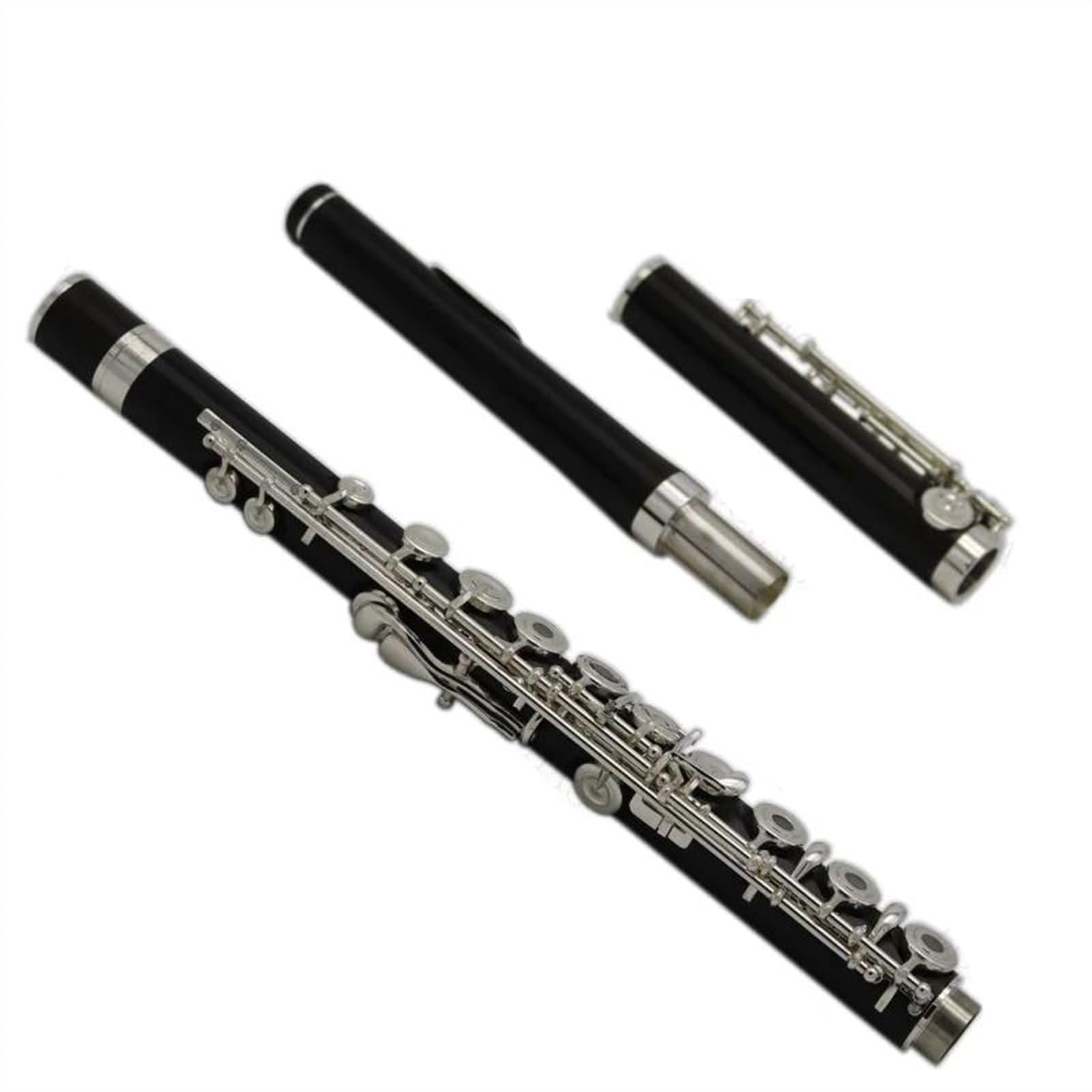 Flauto In Ebano 17 Fori Foro Aperto Chiavi Francesi Placcate Argento Flauto Con Corpo In Legno Con Custodia Flauto Traverso Kit