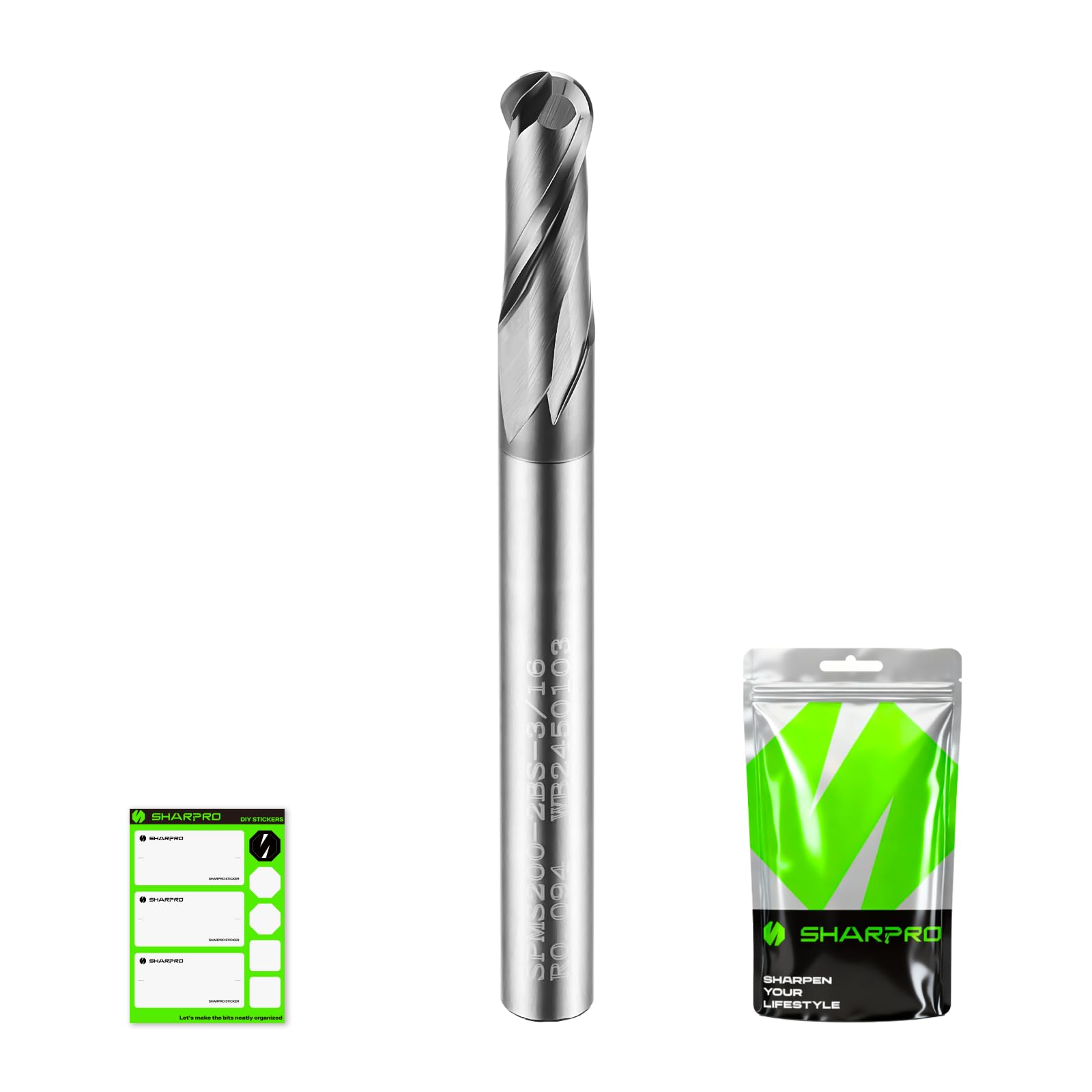 SHARPRO Carbide Ball Nose End Mill - Precision Cutting -7 SHARPRO Carbide Ball Nose End Mill - Precision Cutting -7