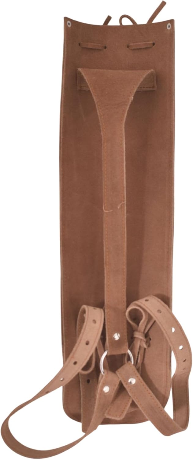 Leather Back Quiver for Archery | Adjustable Arrow Holder with Shoulder Strap for Outdoor Sports and Practice