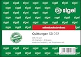 SIGEL SD022 Quittungsblock A6 quer, 2x40 Blatt, selbstdurchschreibend, aus nachhaltigem Papier