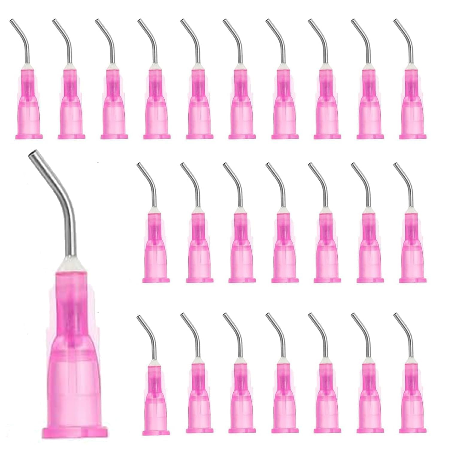 200 Pcs Blunt Tip Dispensing Needles (18G X 0.5") - Bent & Straight Industrial Liquid Transfer Needles for Ink, Adhesive, Glue Refilling