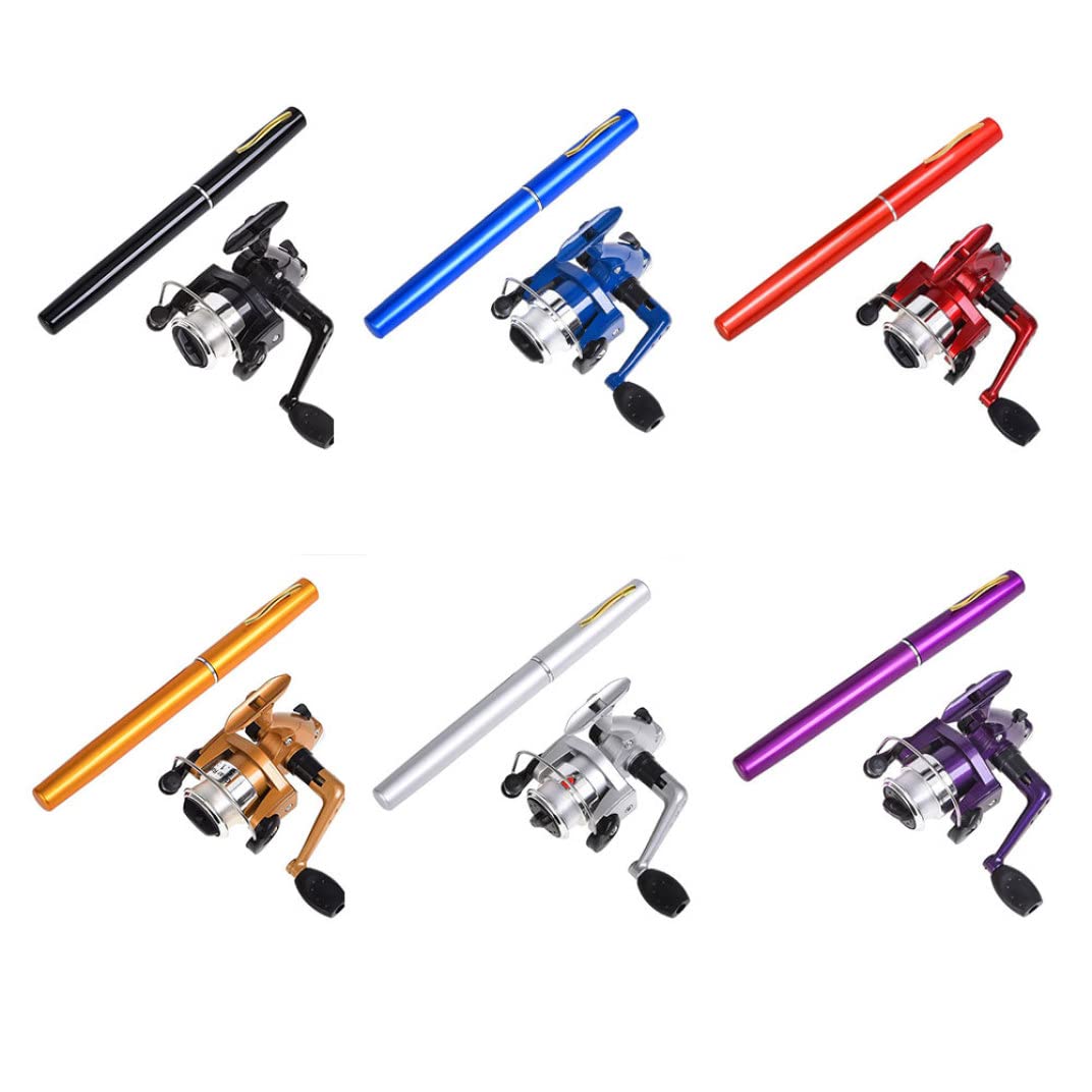 Jorzer Mini Stift Aussehen Fischereistange tragbare rotierende Rad Angelrute Winter Außenfischereisenfischereizubehör Accessoires