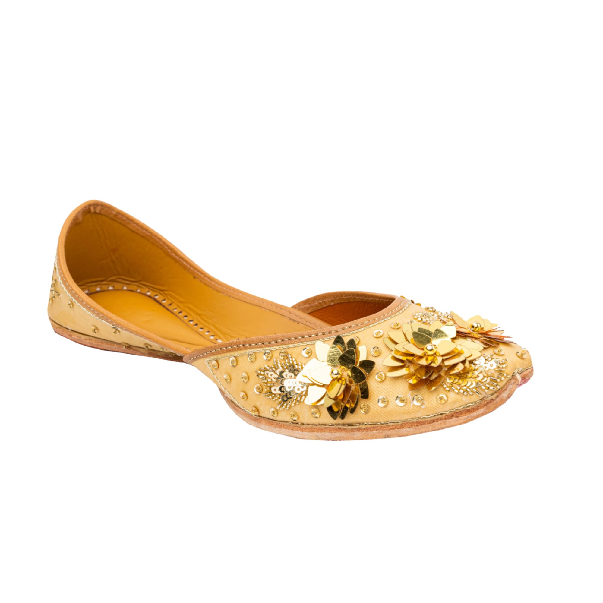 Women Gold-Toned Embellished Mojaris |-picture-28