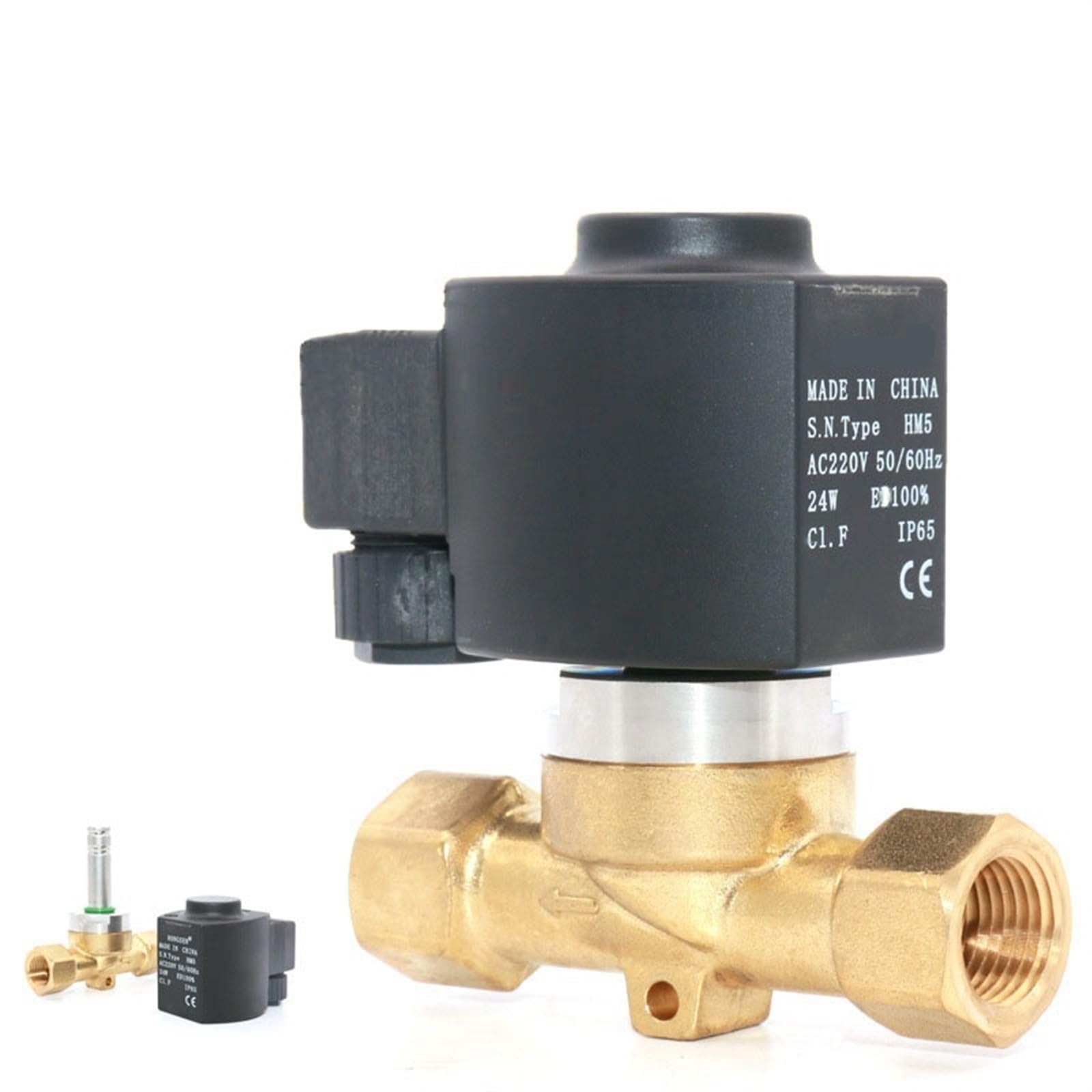 1/2" High Frequency CO2 Solenoid Valve DN15 Brass One Way Control Switch Valve Water Valve AC220V