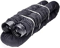 Flex-Drain 51510 4-Inch x 25-Ft Flexible Expandable Perforated Drain Pipe with Filter Sock for Landscaping