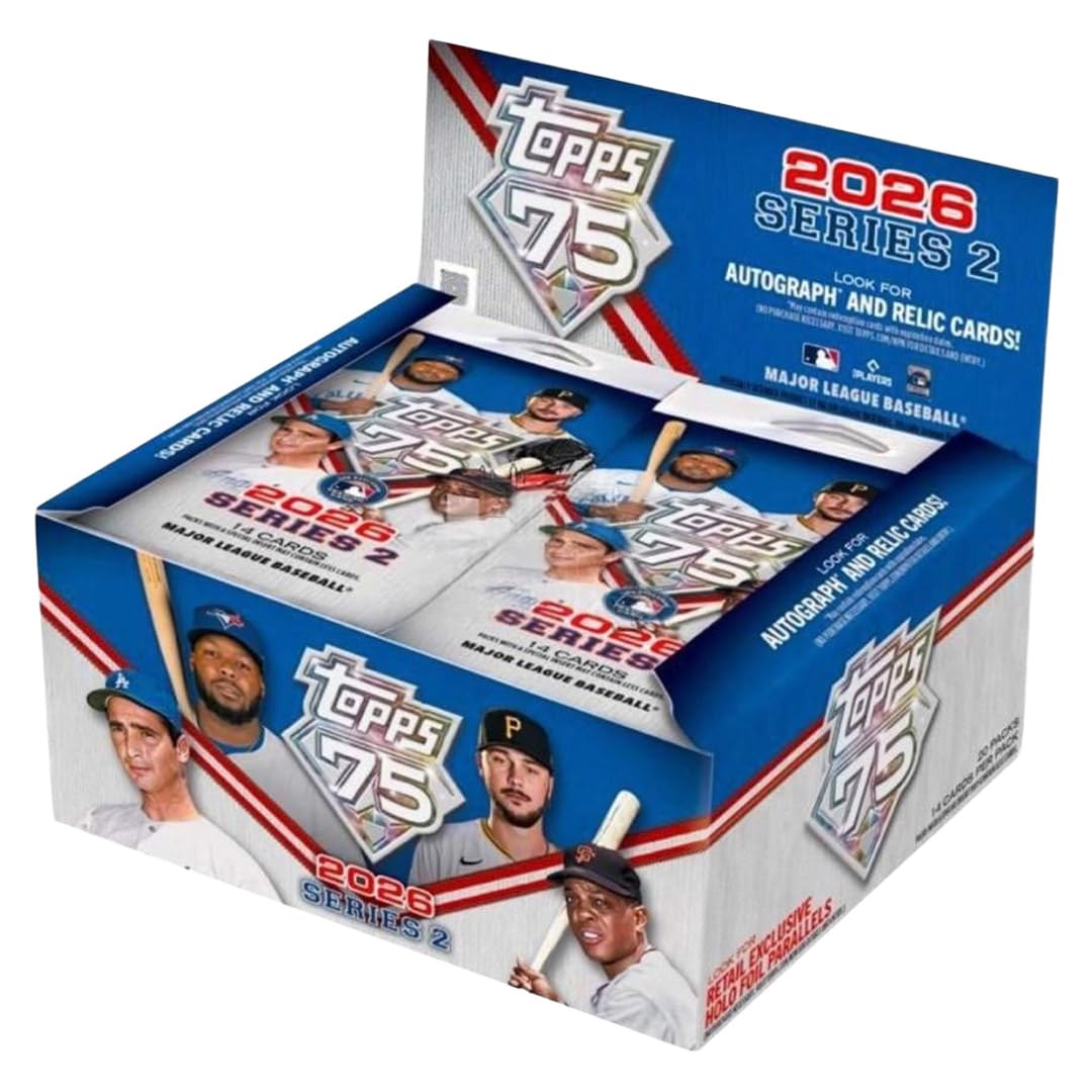 2026 Topps Series 2 - Caja de tarjetas coleccionables de béisbol | 20 paquetes | 14 tarjetas por paquete | Sellado de fábrica