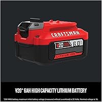 Vista 2 de Batería de herramienta eléctrica de iones de litio CRAFTSMAN V20 6Ah (CMCB206)