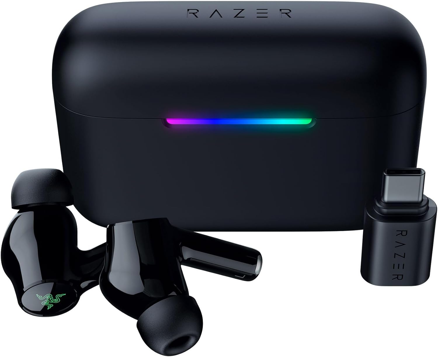 Razer Hammerhead V3 HyperSpeed Wireless Multi-Platform ANC Gaming Earbuds – 2.4GHz & Bluetooth 6.0, Up to 40 Hr Battery, THX Spatial Audio, for Smartphones, PC, Laptop, Tablet, PS5, Steam Deck – Black