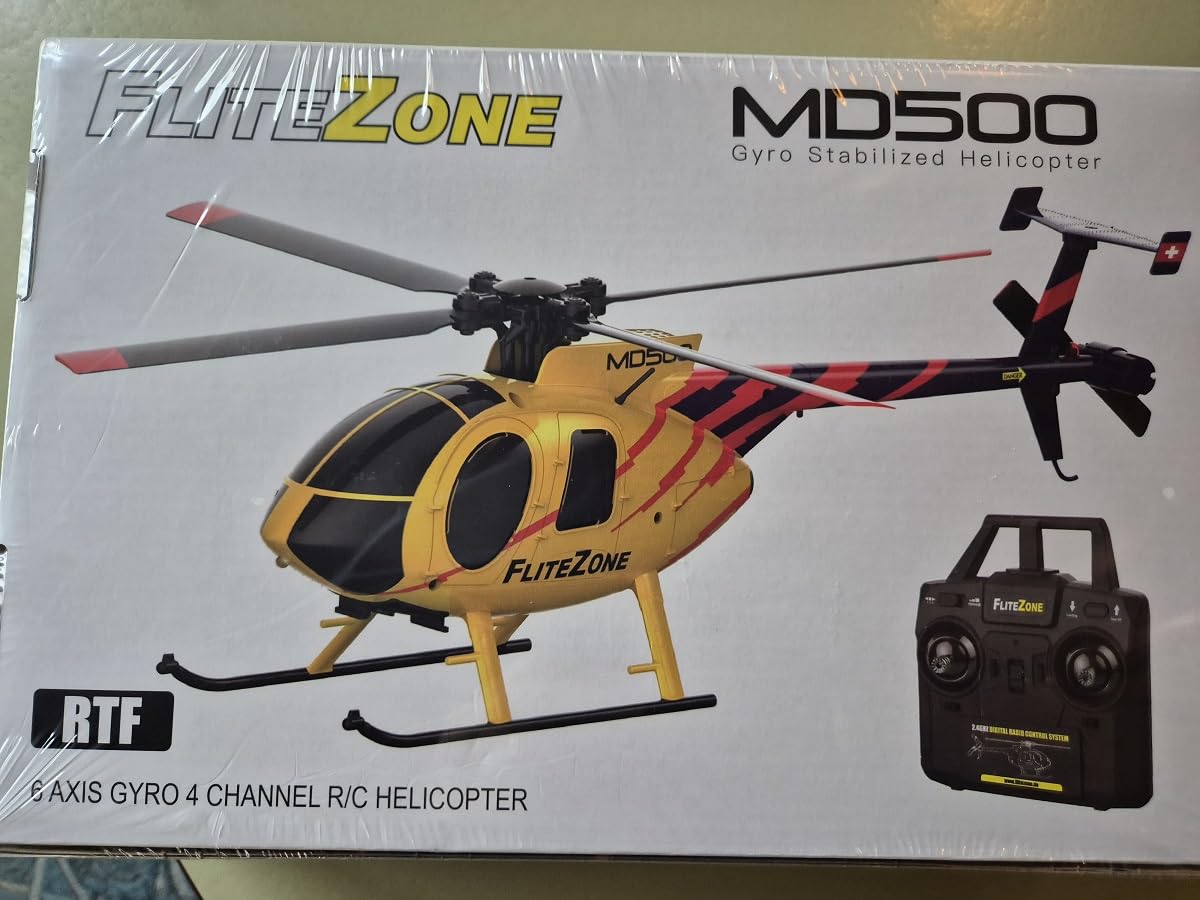 Helikopter RC Hughes MD500E (żółty) RTF