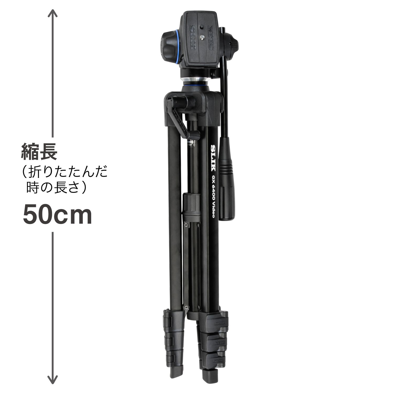 SLIK 三脚 GX 6400 VIDEO 4段 レバーロック 21mmパイプ径 ビデオ雲台 クイックシュー式 216934 dwos6rj Amazon | SLIK 三脚 GX 6400 ブルー 4段 レバーロック 21mm