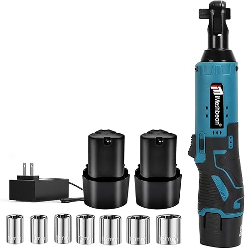 Juego de llaves de trinquete eléctricas inalámbricas de 3/8 pulgadas, juego de llaves de trinquete de potencia de disparo de velocidad variable