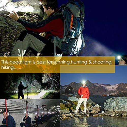 Lampade Frontale da Testa Torcia LED Fari, di