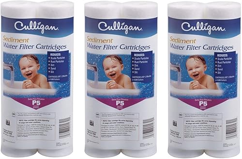 Culligan Filtro de agua P5 para toda la casa, 8,000 galones, paquete de 3, se vende como 6 filtros disponible en Yaxa Costa Rica