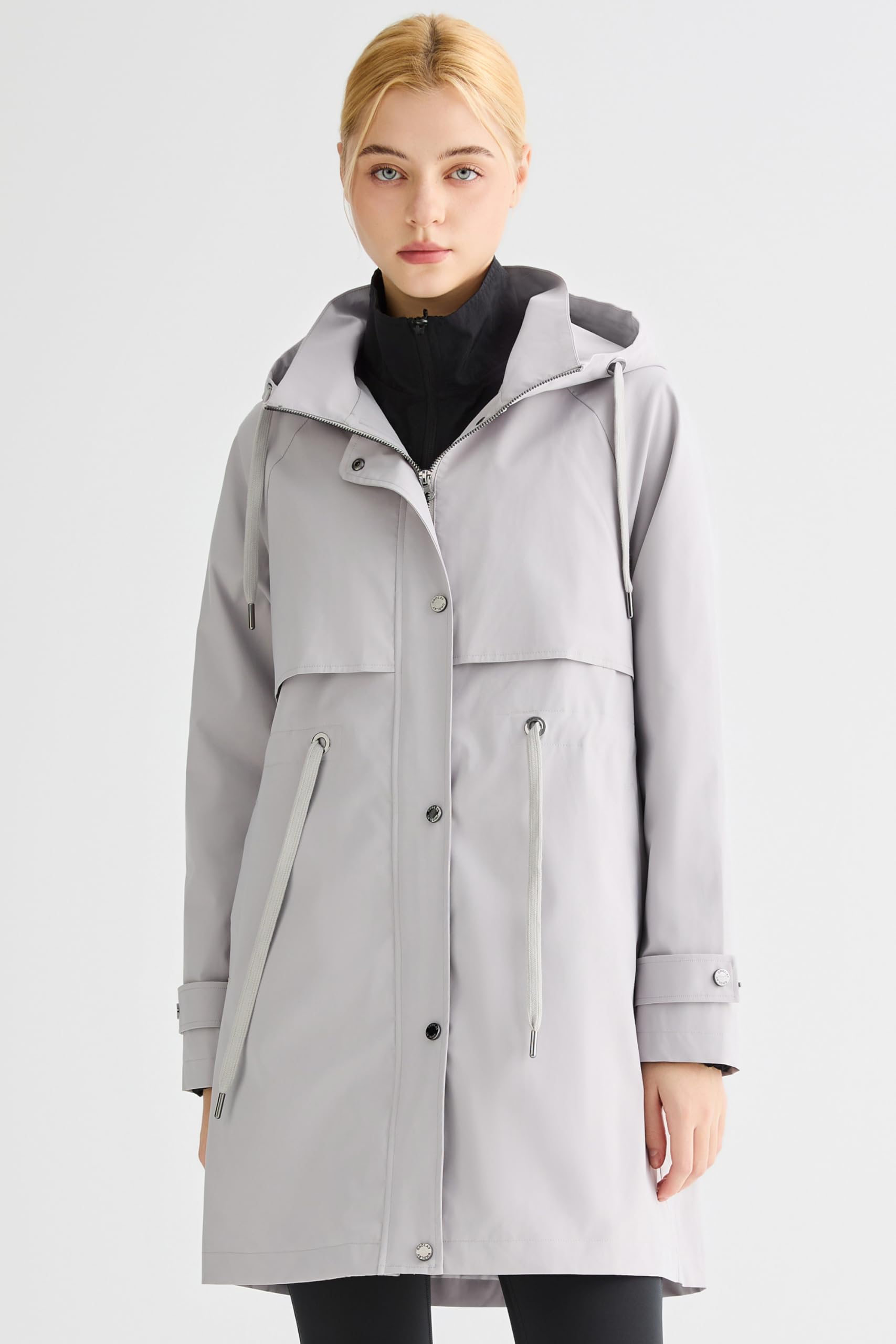 Orolay Chaqueta Cortaviento Larga con Capucha para Mujer Anoraks Activos para Exteriores