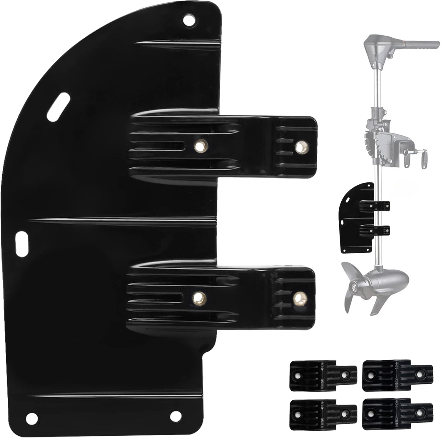 Boat Rudder Clamp Fits 24-55 Thrust Trolling Motors Accessories for Fishing Kayak, Canoe, Pontoon Boat Rudder Clamp Fits 24-55 Thrust Trolling Motors Accessories for Fishing Kayak, Canoe, Pontoon