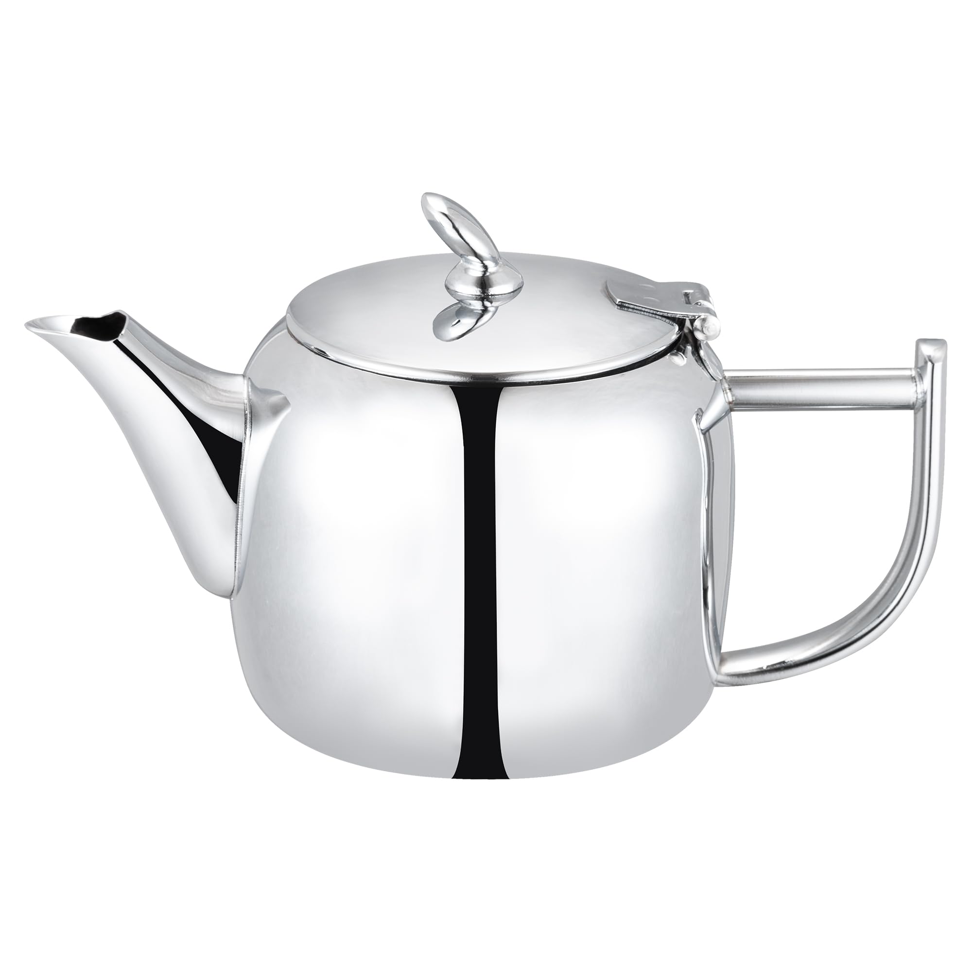 Café Olé Chatsworth Tea Pot, 18oz (510ml) Small Teapot for 2, 18/10 Stainless Steel, Mirror Polished, CHT-018