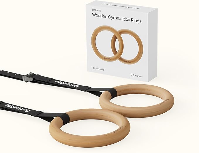 Anillas de Madera BetterMe con Correas Ajustables para Gimnasio en Casa miniatura 4